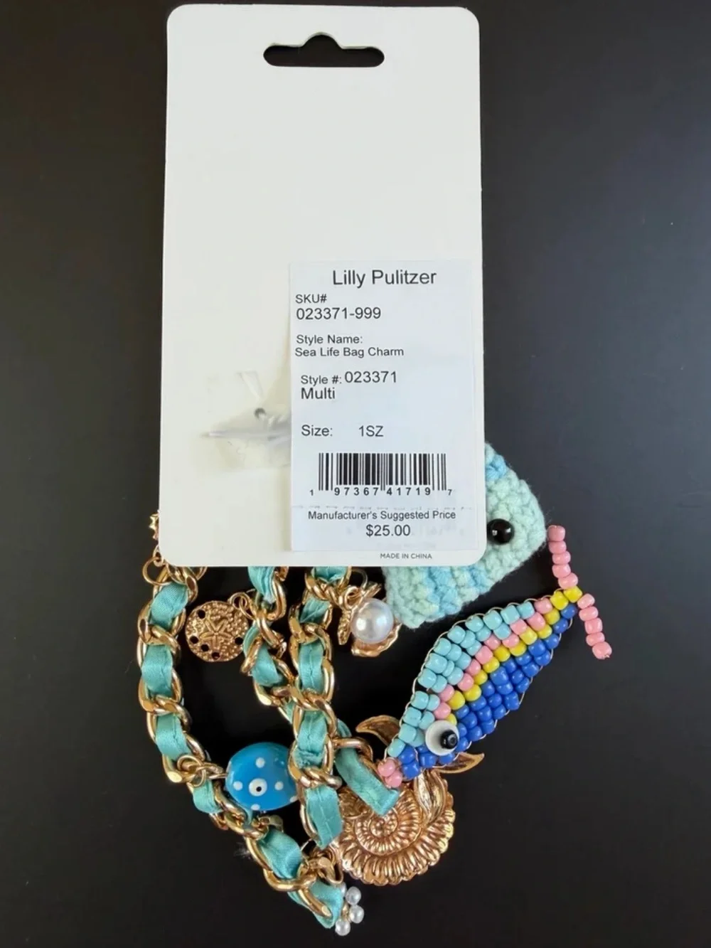 NWT Lilly Pulitzer Sea Life Bag Charm